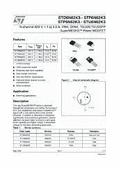 DataSheet STP6N62K3 pdf